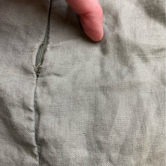 Seek The Label LightGreen 100% Linen One Shoulder Ruffle Tie Front Mini Dress XS - Picture 15 of 16